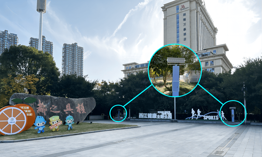 臺(tái)州黃巖西江公園的智慧廣場(chǎng)舞系統(tǒng)